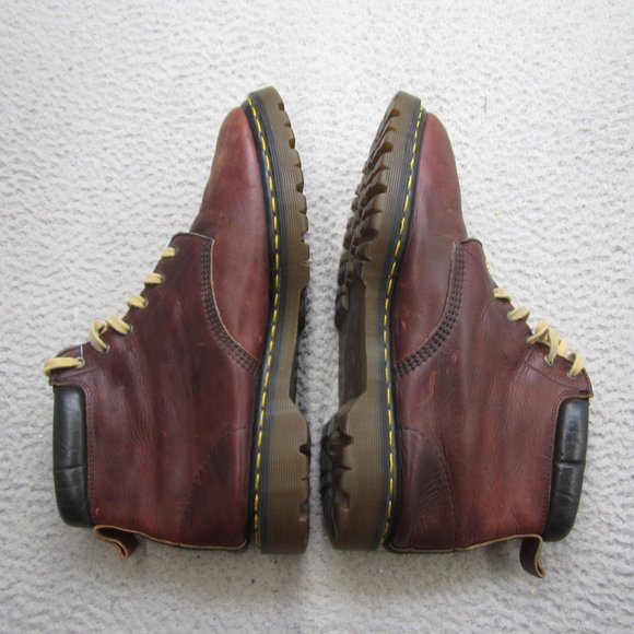 Dr Doc Martens Boots Mens Size 12 Red Leather The Original Chukka Ankle England main image 10